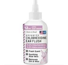 Advanced Antiseptic Otic Chlorhexidine Ear Flush for Dogs 12 oz