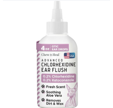 Advanced Antiseptic Otic Chlorhexidine Ear Flush for Dogs 4 oz