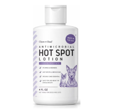 Chew + Heal Antimicrobial Hot Spots & Skin Infection Hypochlorous Acid Lotion for Dogs & Cats Wound Care 4 oz