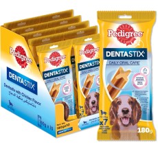 Pedigree Dentastix Daily Adult Medium Dog Treats 3 x Dental Sticks 77g - Pack of 10