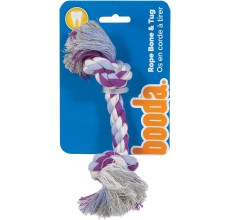 Petmate Booda 2-Knot Rope Bone - Multicolor, Extra Small - 60% OFF SALE (May Look Old / Not New, but in Good Condition)