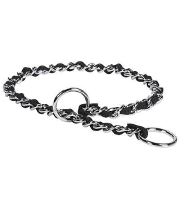 Petmate  Comfort Chain Dog Collar 3Mm X 22In  Black