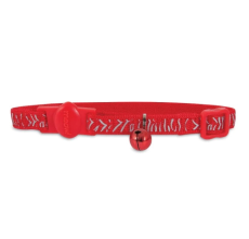 PETMATE FASHION CAT COLLAR 8-12" REFLECTIVE TIGER RED