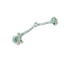 Petmate Fresh 'n Floss 3-Knot Tug Dog Toy Spearmint - Medium