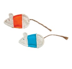 Petmate Jackson Galaxy Natural Loofah Crackle Mice (2-Pack) - 60% OFF SALE (May Look Old / Not New, but in Good Condition)