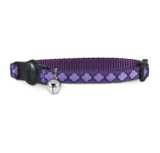 Petmate Ribbon Overlay Cat Collar Arabesque Purple 3/8" x 8-12"