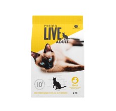 Probiotic live cat adult dry food Duck - 2kg