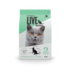 Probiotic live cat adult dry food chicken - 8kg