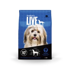 Probiotic live dry food adult mini breeds turkey - 2kg