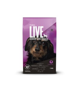 Probiotic Live dry food senior & overweight Mini Breeds Turkey - 2kg