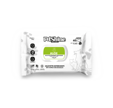 Petshine wet wipes for dogs and cats 40 Units 30x20 cm - aloe