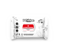 Petshine wet wipes for dogs and cats 40 Units 30x20 cm - clorexidina