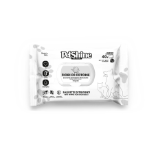 Petshine wet wipes for dogs and cats 40 Units 30x20 cm - cotton flower