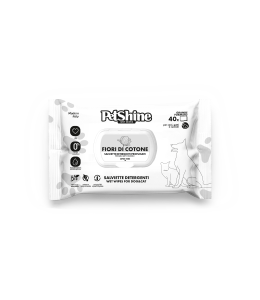 Petshine wet wipes for dogs and cats 40 Units 30x20 cm - cotton flower