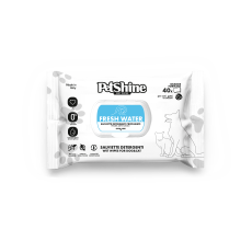 Petshine wet wipes for dogs and cats 40 Units 30x20 cm - fresh water
