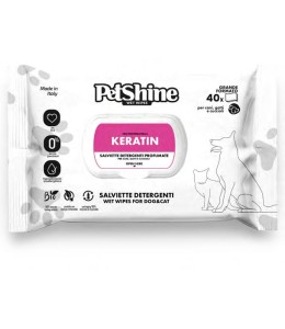 Petshine wet wipes for dogs and cats 40 Units 30x20 cm - keratin