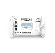 Petshine wet wipes for dogs and cats 40 Units 30x20 cm - white musk