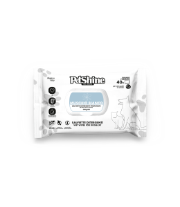 Petshine wet wipes for dogs and cats 40 Units 30x20 cm - white musk