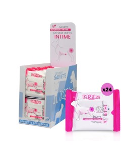 Petshine hygiene wet wipes intime bio 15 Units 20x20 cm - Rose Pack of 24
