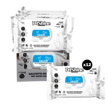 Petshine wet wipes for dogs and cats 40 Units 30x20 cm - talco pack of 12