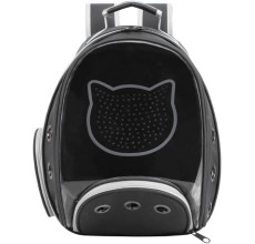 Petstranaut BackPack Bobble Cat Face Black
