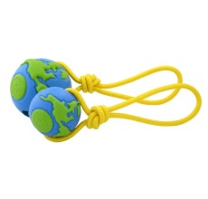 Planet Dog Orbee Ball W/ Rope Blu/Grn Lg