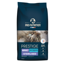 Pro nutrition Prestige Cat Adult Sterilised Fish 10Kg