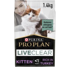 Pro Plan - LiveClear Kitten Sterilized Turkey For Kittens - 1.4Kg