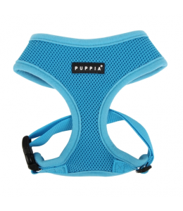 PUPPIA SOFT HARNESS S.BLUE EXTRA LARGE Neck 16.5" Chest 22.0" - 32.0"