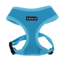 PUPPIA SOFT HARNESS S.BLUE M Neck 12' Chest 19-22"