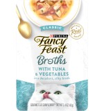 Purina Fancy Feast Broths Classic Cat Wet Food Tuna and Vegetables 40g - Pack of 12