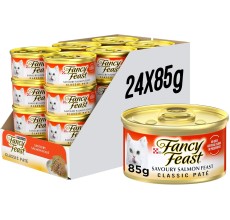 Purina Fancy Feast Cat Wet Food Classic Salmon 85g - Pack of 24