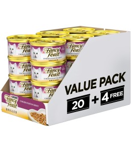 Purina Fancy Feast Gravy Cat Wet Food Grilled Chicken 85g - Pack of 24