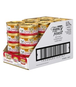 Purina Fancy Feast Gravy Lover Cat Wet Food Beef 85g - Pack of 24