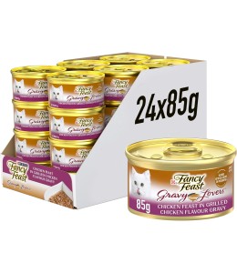 Purina Fancy Feast Gravy Lover Cat Wet Food Chicken 85g - Pack of 24