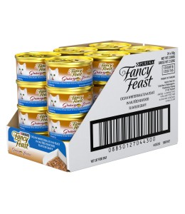 Purina Fancy Feast Gravy Lover Cat Wet Food Ocean White Fish Tuna 85g - Pack of 24