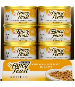 Purina Fancy Feast Grilled Cat Wet Food Chicken & Beef 85g - Pack of 12