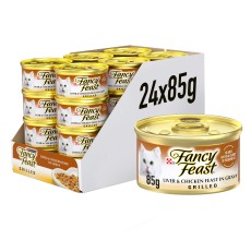 Purina Fancy Feast Grilled Cat Wet Food Liver & Chicken 85g - Pack of 24