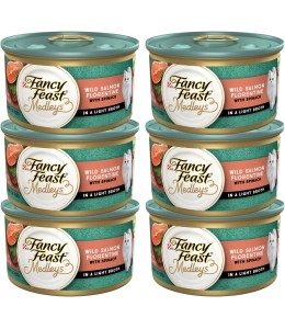 Purina Fancy Feast Medlys Cat Wet Food Wild Salmon 85g - Pack of 6
