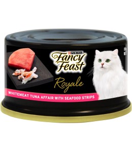 Purina Fancy Feast Royale Cat Wet Food Whitemeat Tuna Affair with Seafood Strips 85g