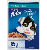 Purina Felix As Good As It Looks Adult Cat Wet Food Tuna 85g x 12
