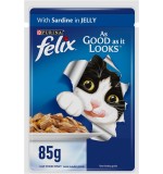 Purina Felix As Good As It Looks Adult Cat Wet Food Sardine 85g x 12