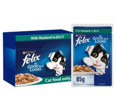Purina Felix As Good As It Looks Adult Cat Wet Food Mackeral 85g - Pack of 12