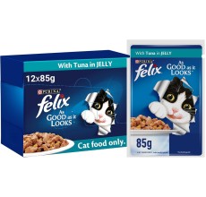 Purina Felix As Good As It Looks Adult Cat Wet Food Tuna 85g - Pack of 12