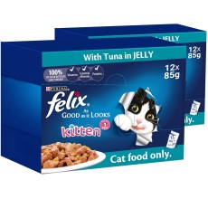 Purina Felix As Good As It Looks Kitten Wet Food Tuna 85g - Pack of 24