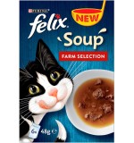 Purina Felix Soup Cat Wet Food Farm Selection 48g Pack of 6