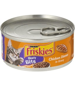 Purina Friskies Cat Wet Food Meaty Bits Chicken Dinner 5.5oz