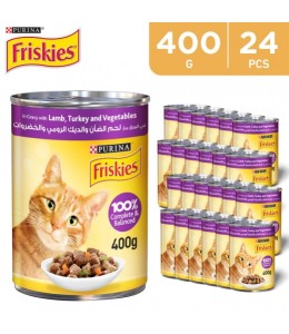 Purina Friskies lamb turkey & vegetables 400g - Pack of 24