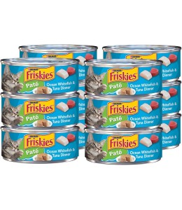 Purina Friskies Pate Cat Wet Food Ocean White Fish Tuna 55oz - Pack of 12