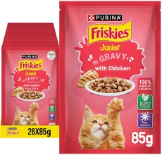 Purina Friskies Pouch Junior Chicken 85g - Pack of 26